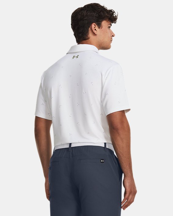 เสื้อโปโล UA Playoff 3.0 Printed สำหรับผู้ชาย in White image number 1